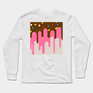 The ice donut with colorful sparks Long Sleeve T-Shirt